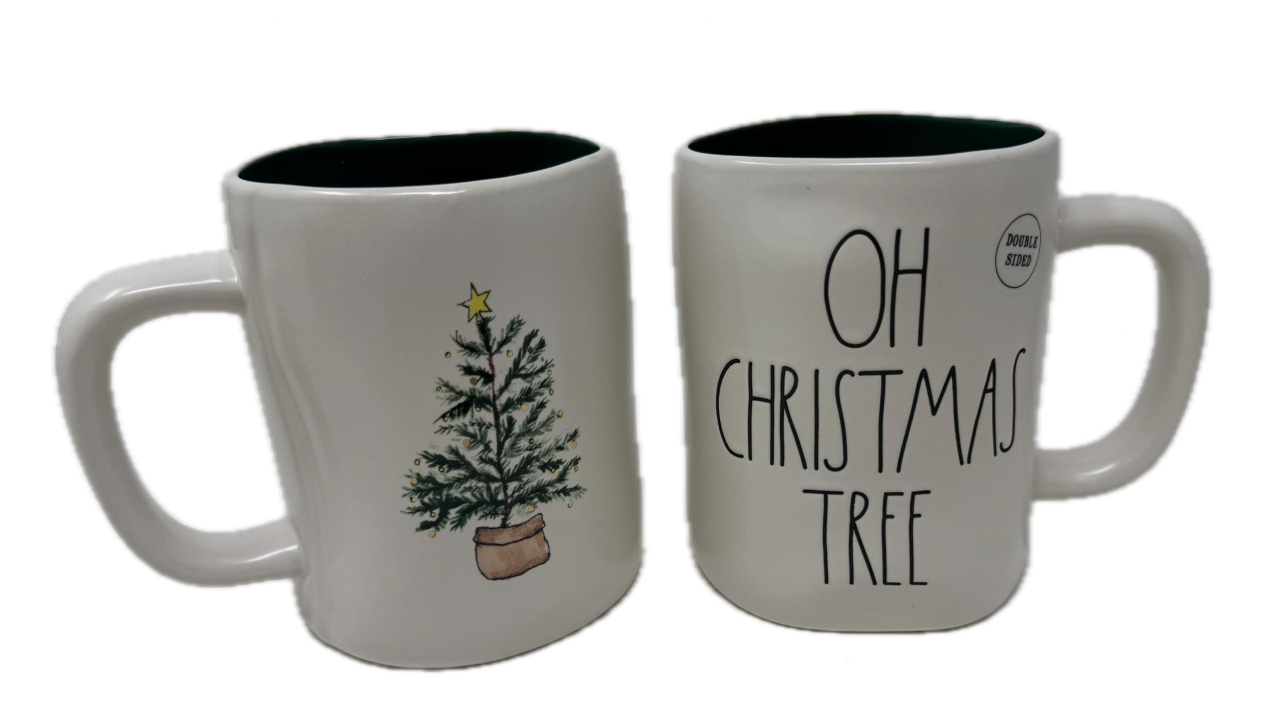 Rae Dunn by Magenta Christmas Winter Coffee Mug - White Ceramic Farmhouse Style Merry Christmas Tree Design, 16 oz | Amazon (US)