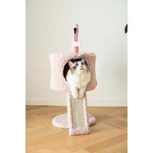 Catry 32-in Flamingo Design with Sisal Scratching Post Cat Tree, Pink | Chewy.com