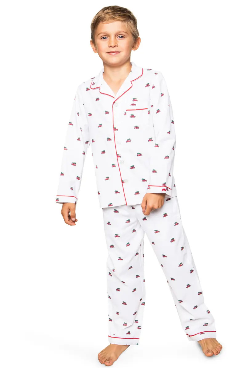 Petite Plume Kids' Holiday Journey Flannel Two Piece Pajamas | Nordstrom | Nordstrom