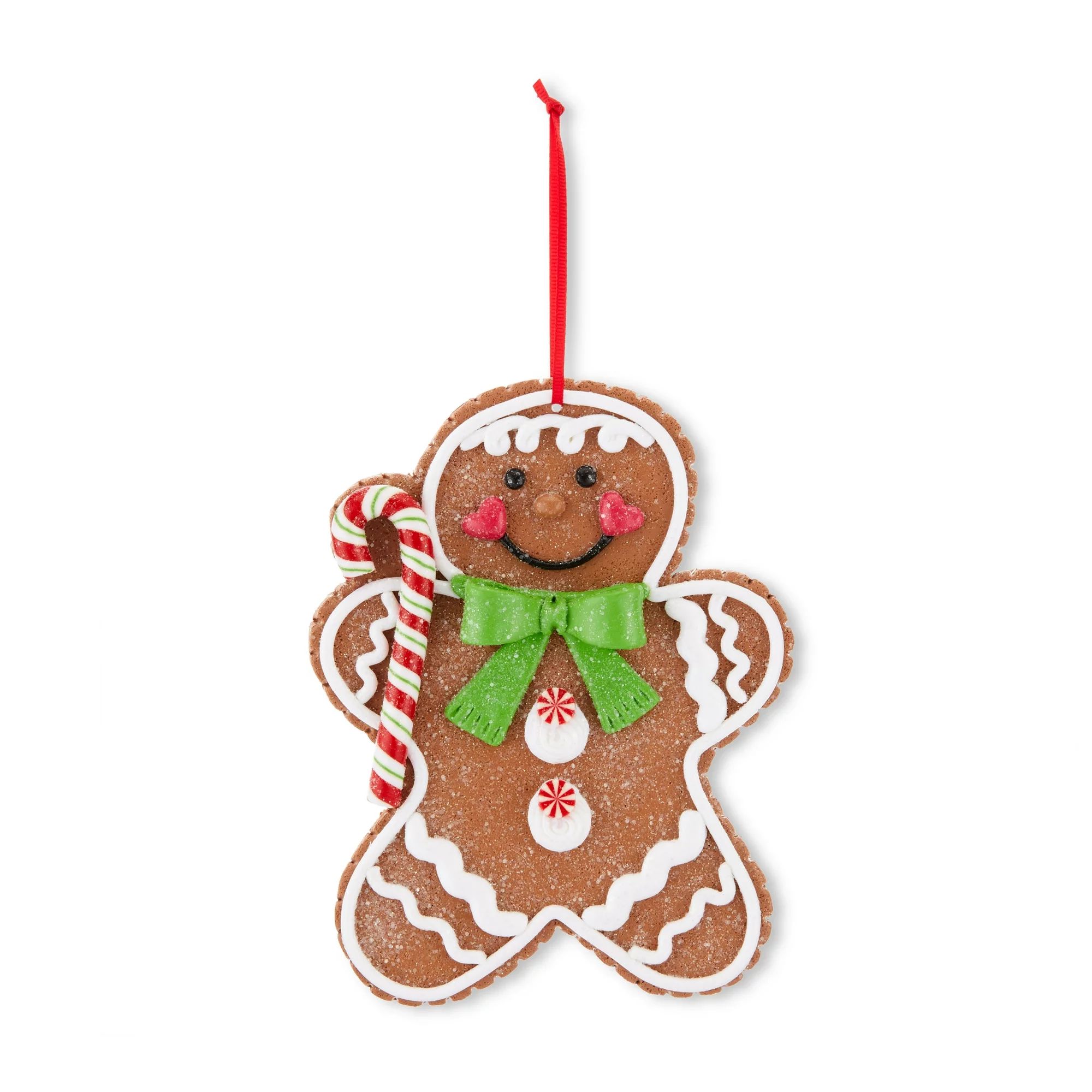 Christmas Multi-Color Gingerbread Boy Jumbo Ornament, 7.5 in, by Holiday Time | Walmart (US)