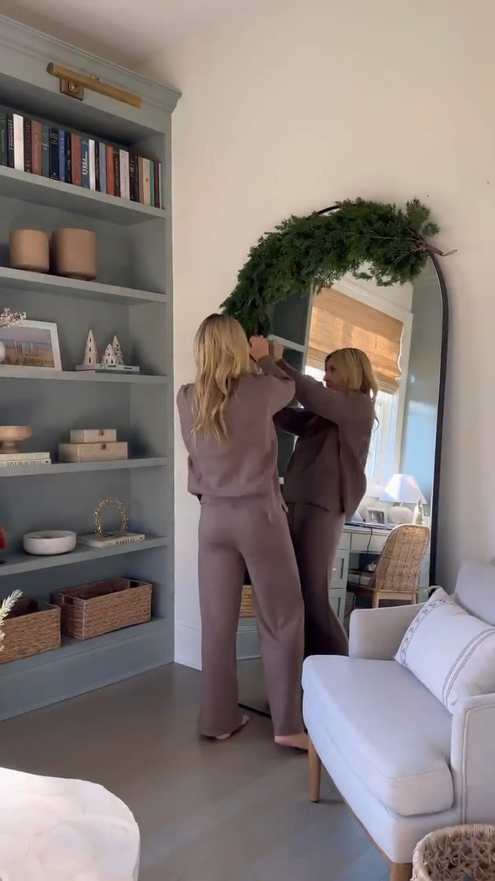 Pretty Amazon garland perfect for draping over a floor mirror! Love this cedar garland partied with this battery operated snow dusted branch garland! Such a gorgeous combo!! #LTKHoliday (10/25)

#LTKStyleTip #LTKVideo #LTKHome