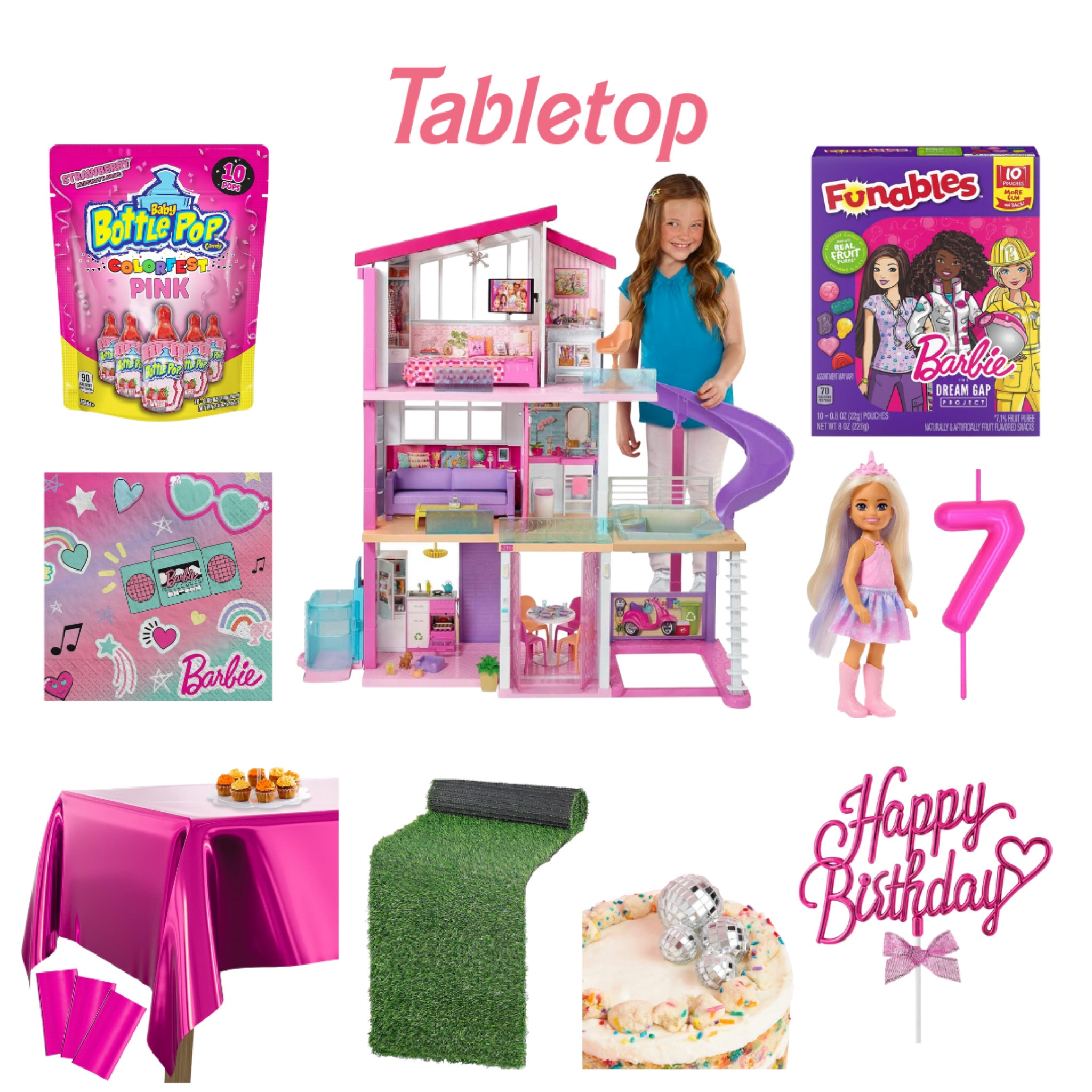 Hi Barbie! I’m sharing all of the decorations used for my daughter’s 7th birthday party! The cake was a plain pink and white chocolate cake from Walmart, and I added my own decorations on top!

#LTKparties #LTKkids #LTKfamily