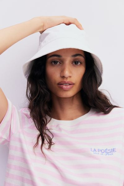 Printed T-shirt - Round Neck - Short sleeve - White/Biarritz - Ladies | H&M US | H&M (US + CA)