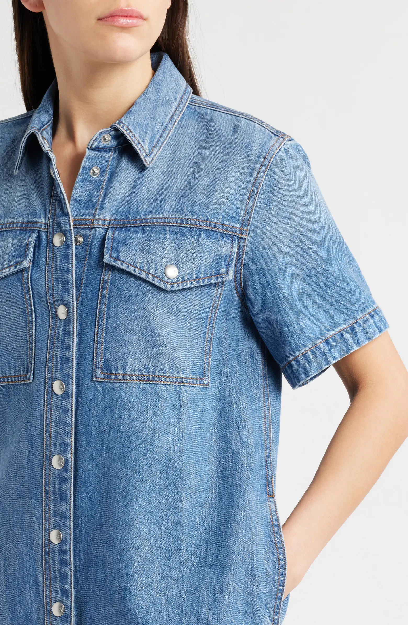 Madewell Airy Denim Boxy Shirtdress | Nordstrom | Nordstrom
