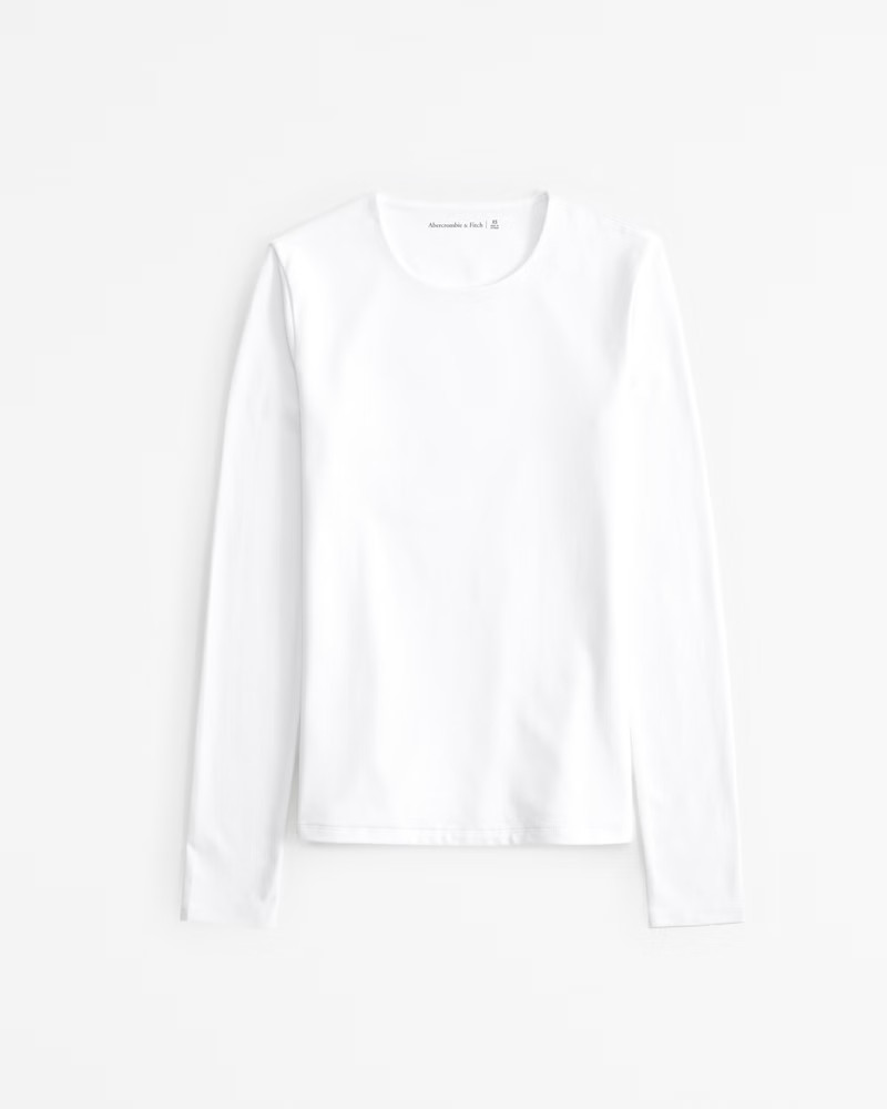 Essential Long-Sleeve Tuckable Baby Tee | Abercrombie & Fitch (US)