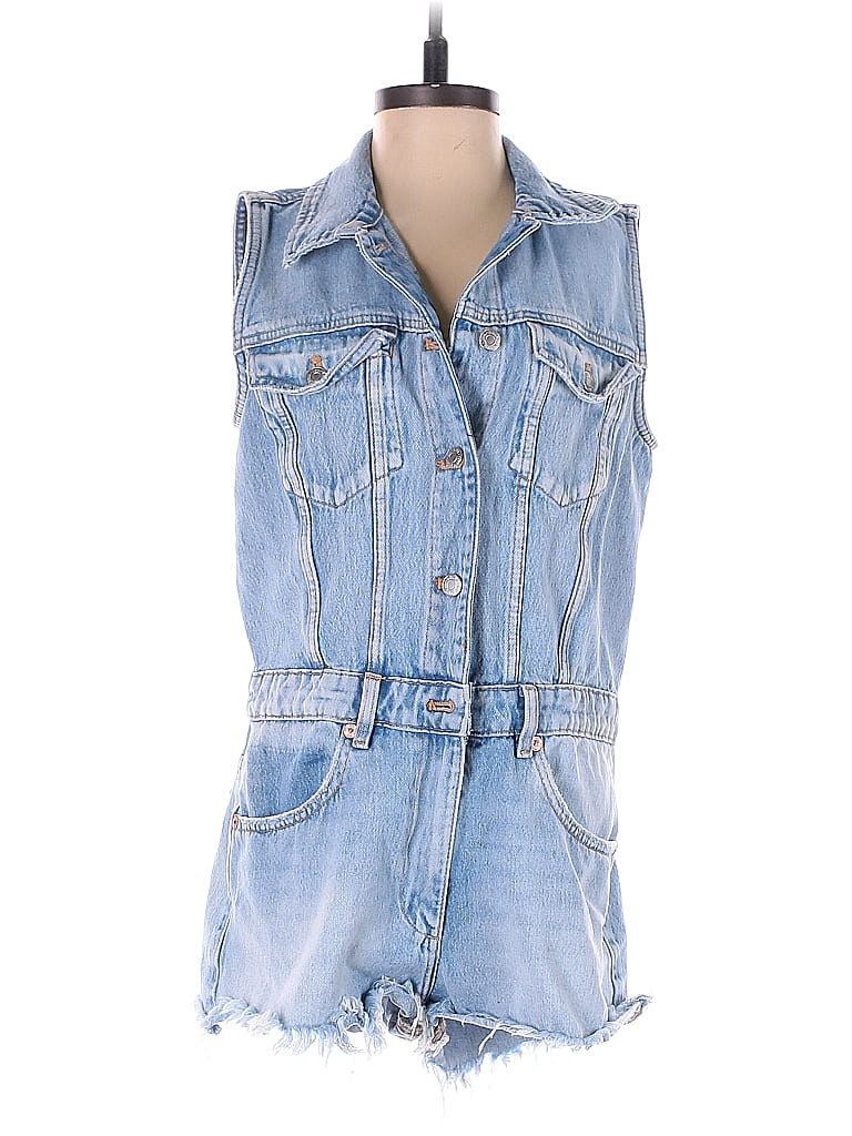Zara Blue Romper Size M - 32% off | thredUP