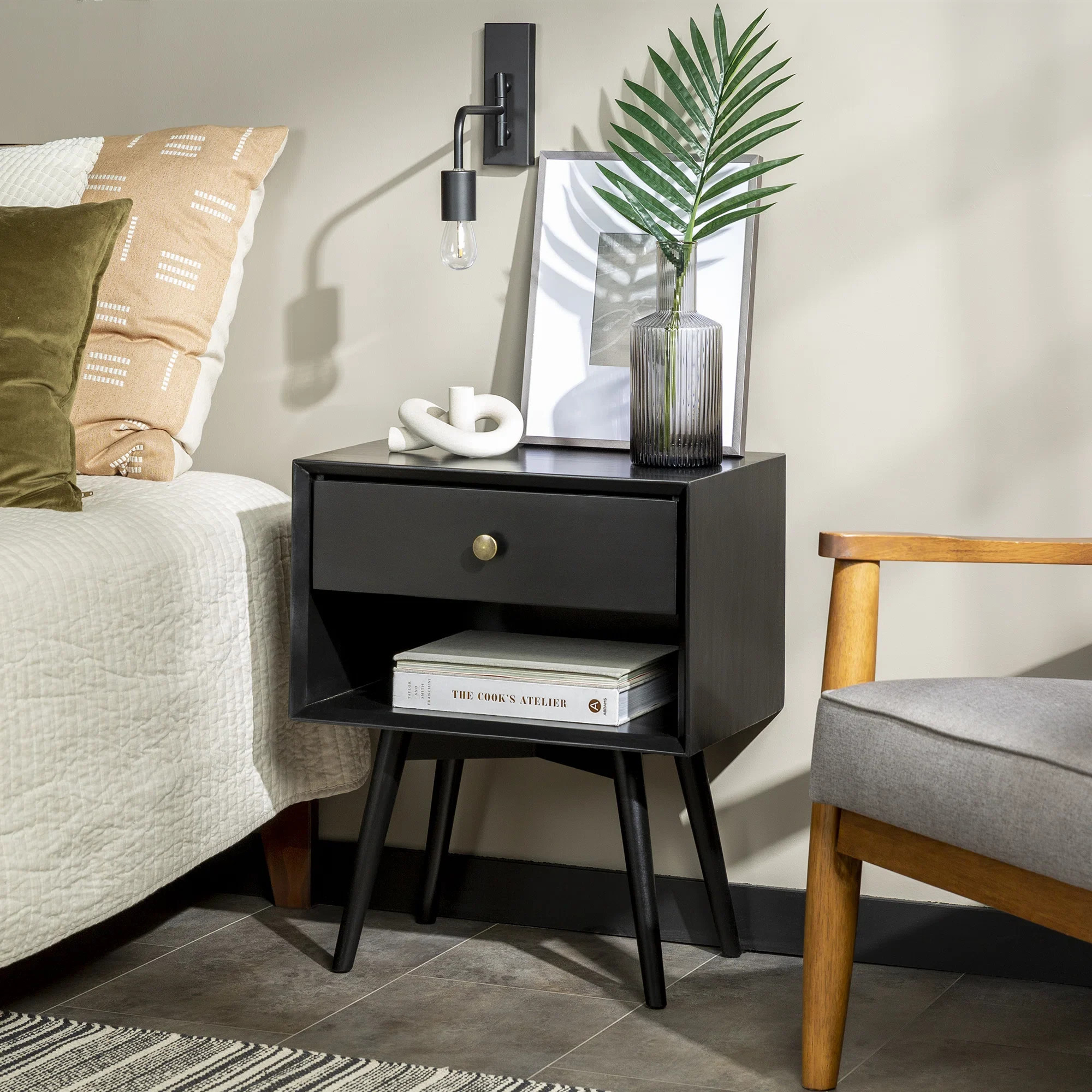 Henline 1-Drawer Solid Wood Nightstand | Wayfair North America