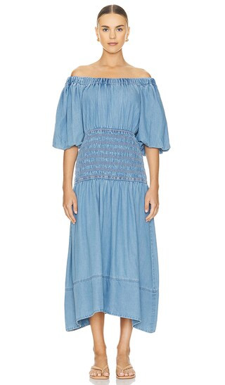 Marilou Dress in Blue Heavy Chambray | Revolve Clothing (Global)