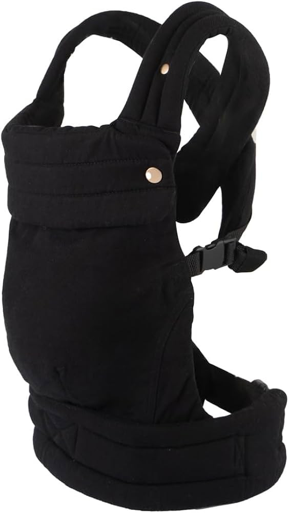 Cotton Baby Carrier for Newborns to Toddlers | Cozy Wrap Carrier with Lumbar Support | Soft Black... | Amazon (US)