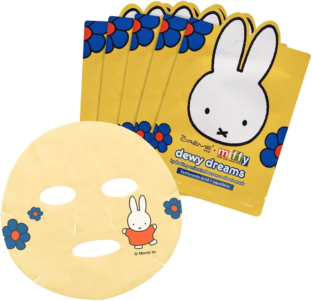 The Crème Shop x Miffy Dewy Dreams Hydrating Animated Essence Sheet Mask with Hyaluronic Acid & ... | Amazon (US)