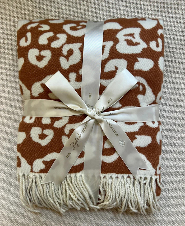 Leopard Fringe Tartan Throw | The Styled Collection