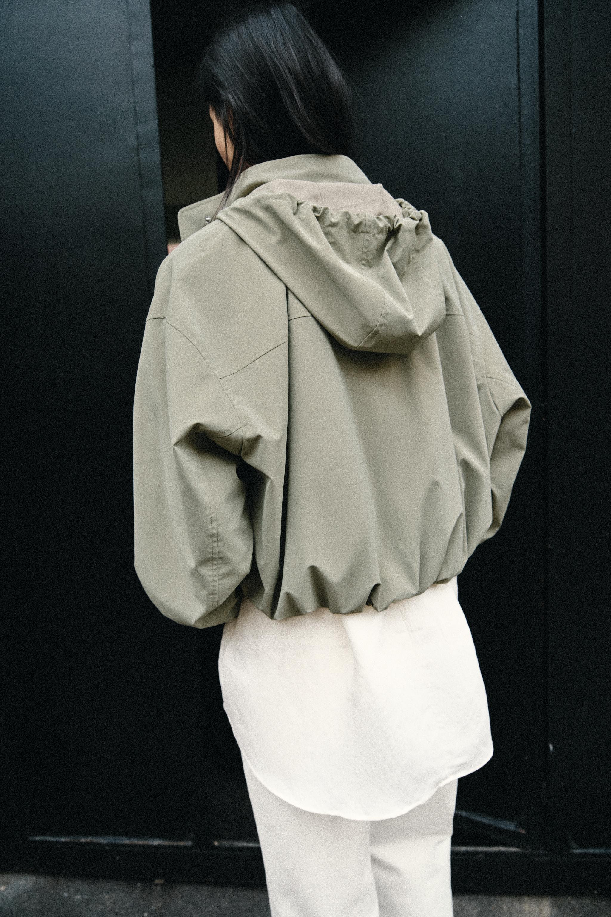 COATED HOODED JACKET | Zara UK