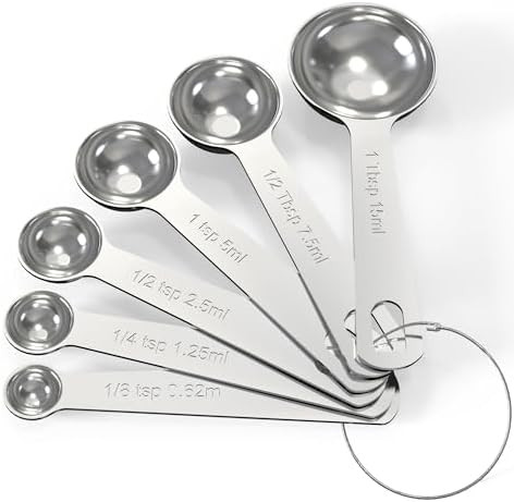 TILUCK Stainless Steel Measuring Spoons Set,Coffee Scoop Spoon,Kitchen Gadgets for Cooking & Baki... | Amazon (US)