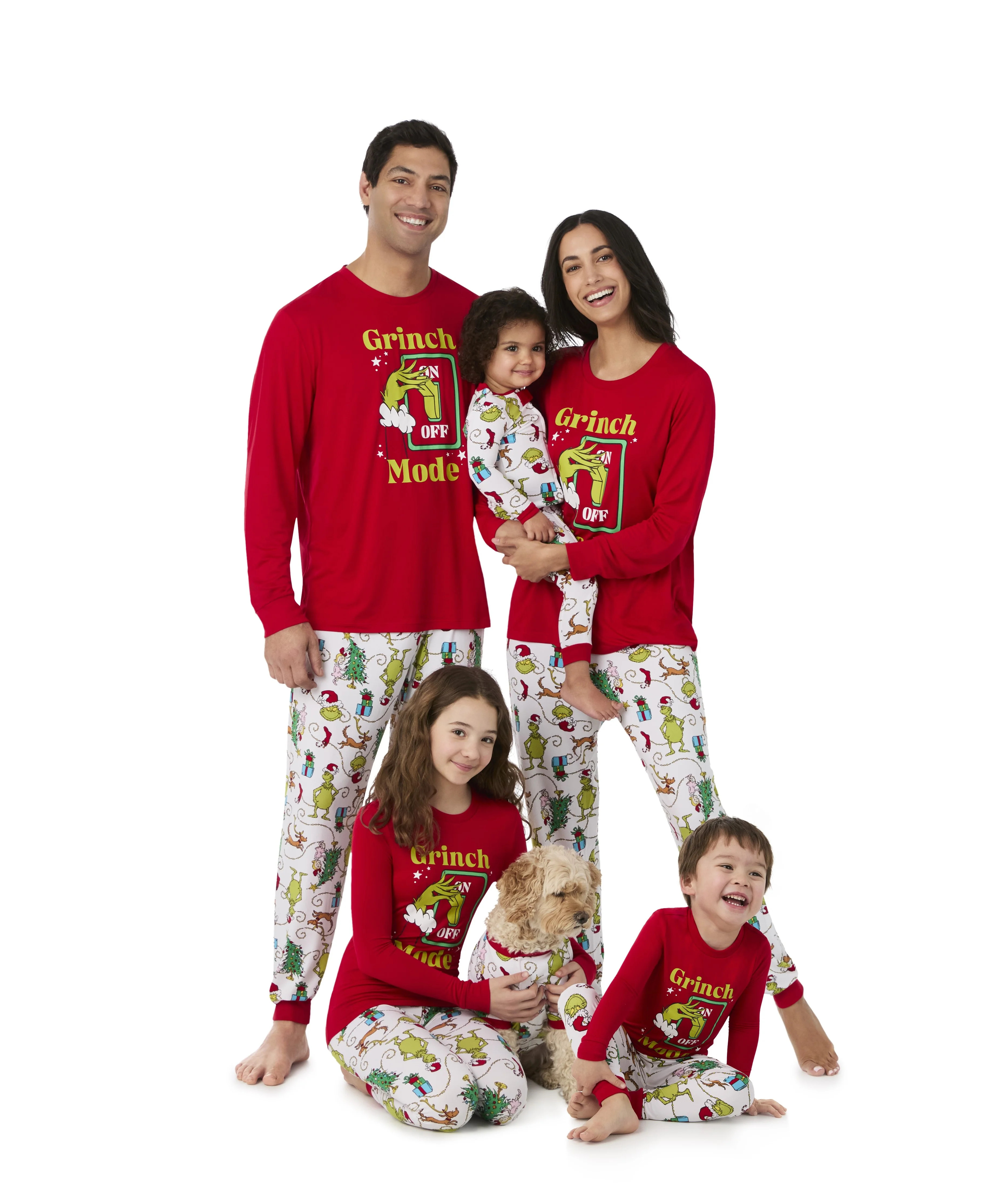 Dr. Seuss Grinch Women's Matching Family Pajamas Top and Pants Set, 2-Piece, Sizes S-3X | Walmart (US)
