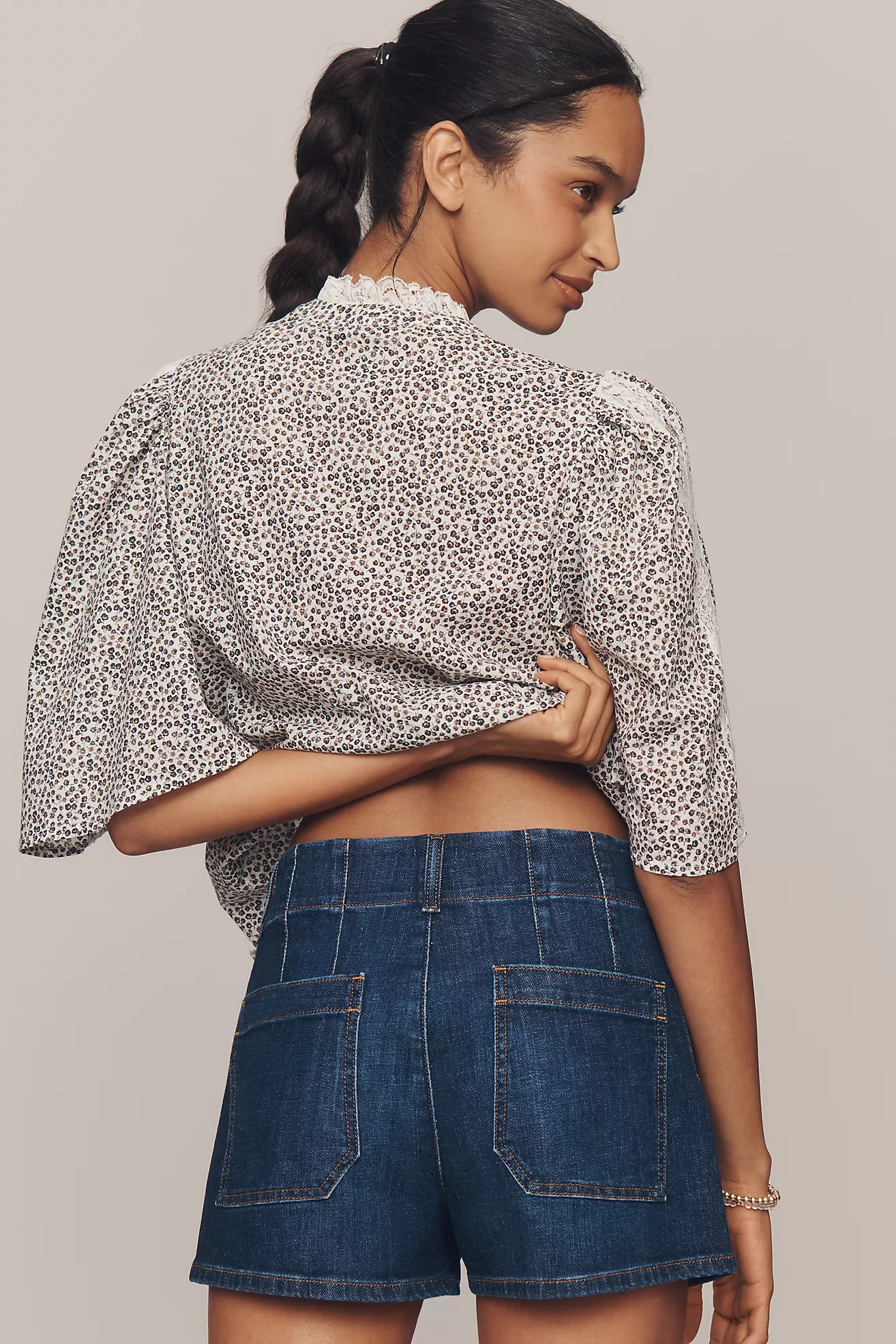 The Colette Denim Shorts by Maeve | Anthropologie (US)