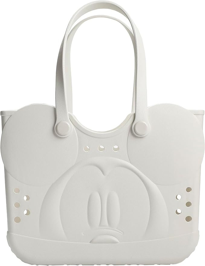 Disney Mickey Mouse 3D Character Face Cream 16.5" EVA Molded Gummy Tote | Amazon (US)