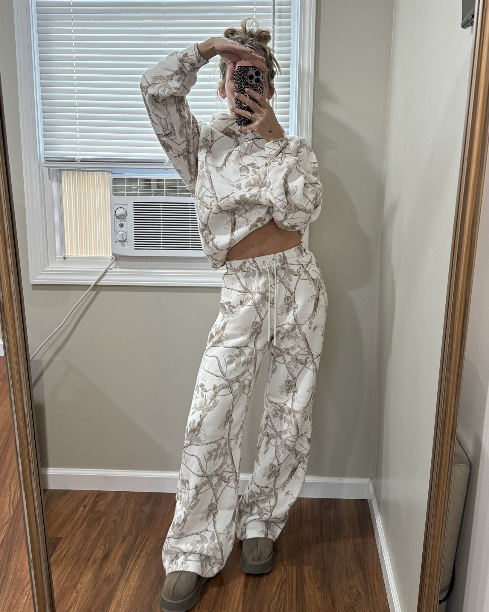 Abercrombie Sunday Sweats are where it’s at for us cozy girlies!! They have so many colors and styles, but I’m loving this neutral camo. These are the softest, most plush sweats!! 

I’m wearing the pants in a size small long, and a medium in the hoodie. The sweats run oversized but the hoodie runs true to size. 

Linked below!!⬇️ 

#LTKSeasonal #LTKTall #LTKStyleTip