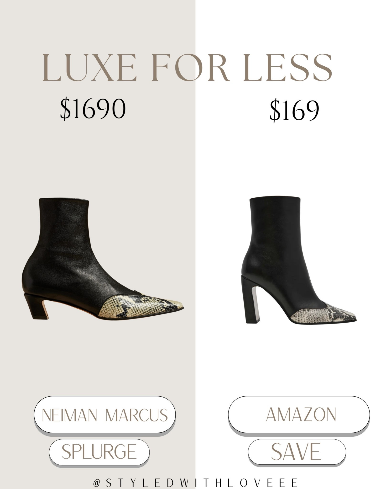 ✨ These look like $1,600 boots… but they’re NOT. 🔥
The Amazon save is giving the same chic vibe for way less.
Linking both the splurge + save on LTK!

👉 Tap to shop
👉 Follow for more Luxe for Less steals 

 #LTKHoliday #LTKootd #LTKSeasonal