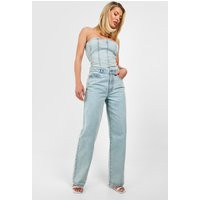 Womens Basics Boyfriend Jeans - Blue - 16, Blue | Boohoo.com (UK & IE)