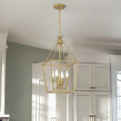 Hafer 4 - Light Dimmable Lantern Geometric Chandelier | Wayfair North America