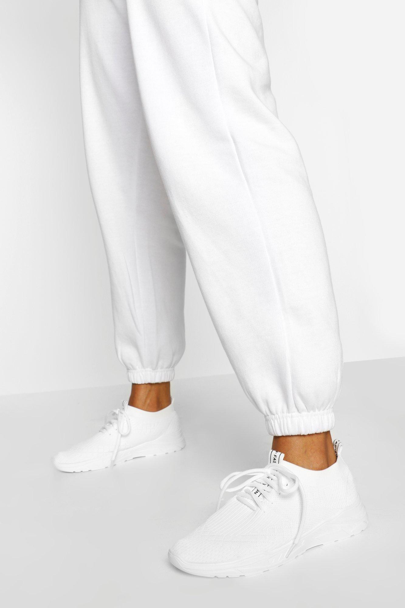 Womens Basic Sports Sneakers - White - 10 | Boohoo.com (US & CA)