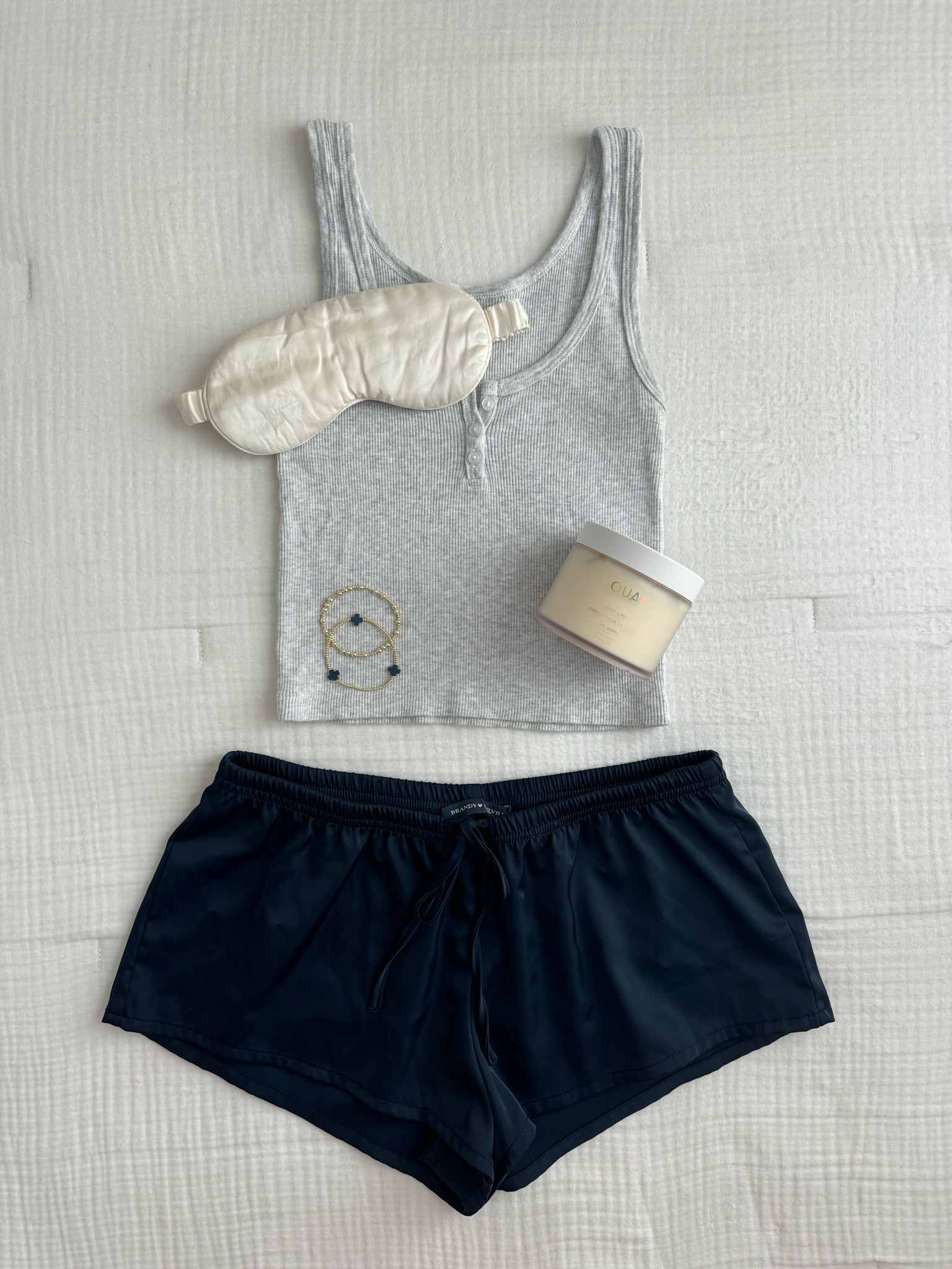 cute pj outfit - bracelets are handmade and shorts are similar to the ones tagged  

#LTKStyleTip #LTKFindsUnder100