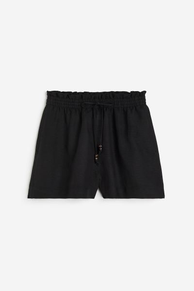 Linen-blend Paper-bag Shorts | H&M (US + CA)