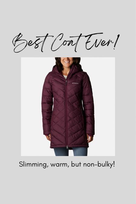 This is the best coat ever!  It’s warm but non-bulky, and slimming too!  Insulated and water resistant.  So so comfortable, too!
#downcoat #columbia #bestcoat

#LTKcurves #LTKfit #LTKstyletip