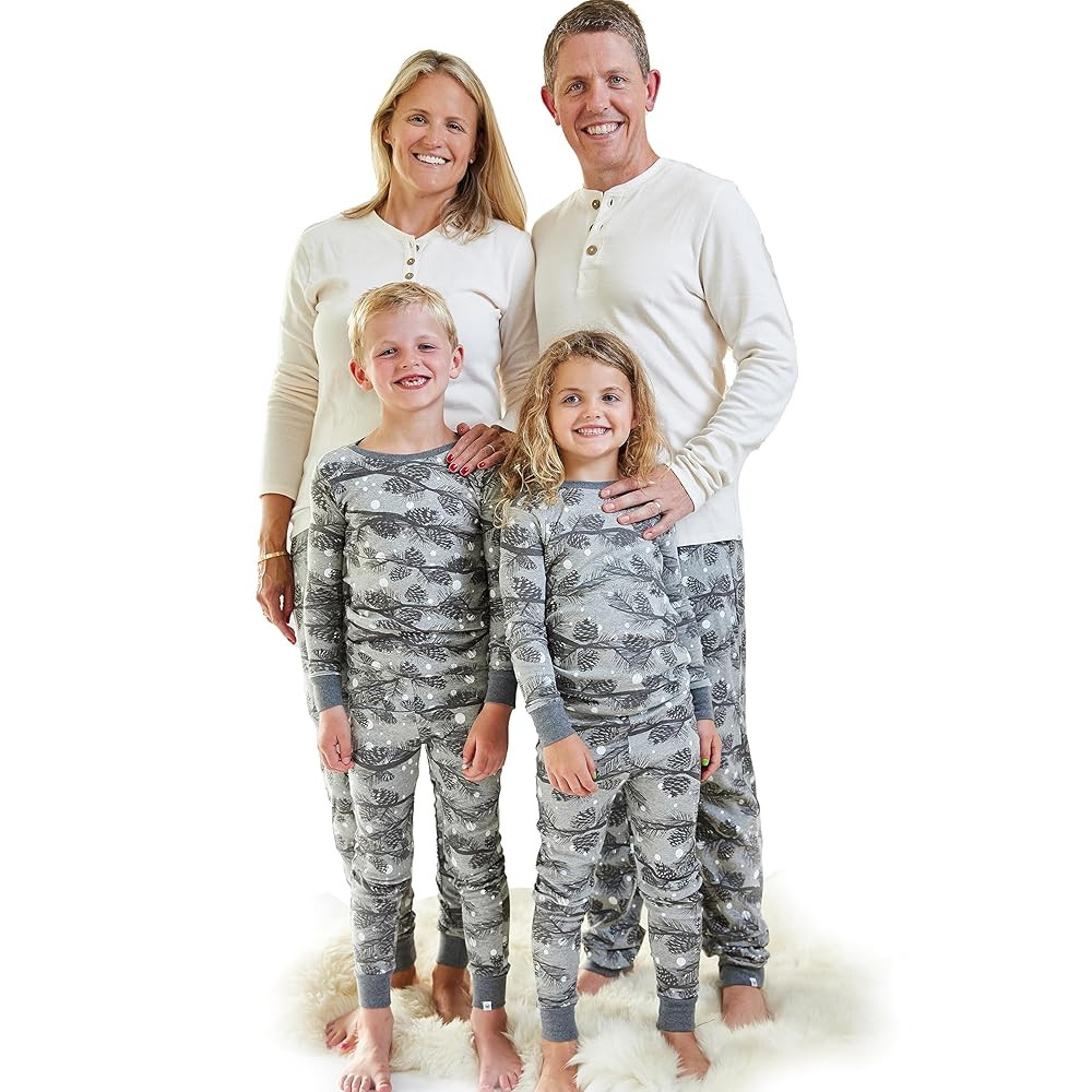 HonestBaby Family Matching Holiday Pajamas 100% Organic Cotton for Men, Women, Kids, Toddlers, Ba... | Amazon (US)