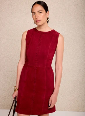 Red Suede Mini Dress | Mint Velvet - UK
