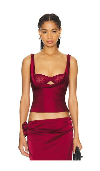 Delilah Top in Burgundy | Revolve Clothing (Global)