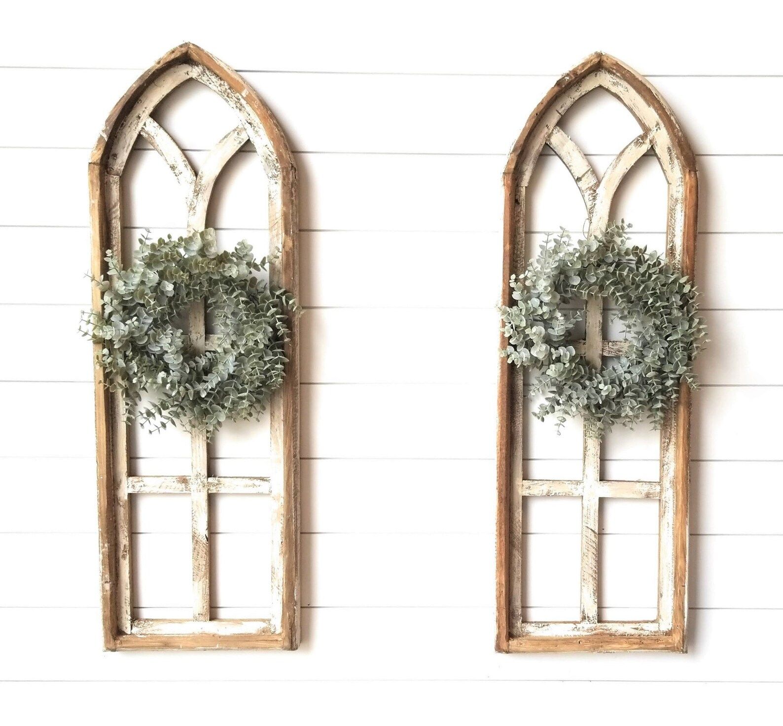 36 X 12 Farmhouse Wooden Wall Window Arches Set of | Etsy | Etsy (US)