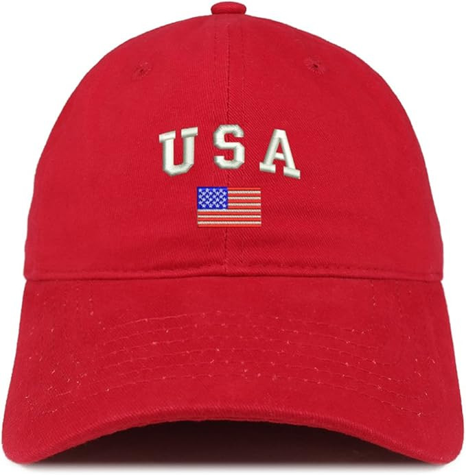 Trendy Apparel Shop American Flag and USA Embroidered Dad Hat Patriotic Cap | Amazon (US)