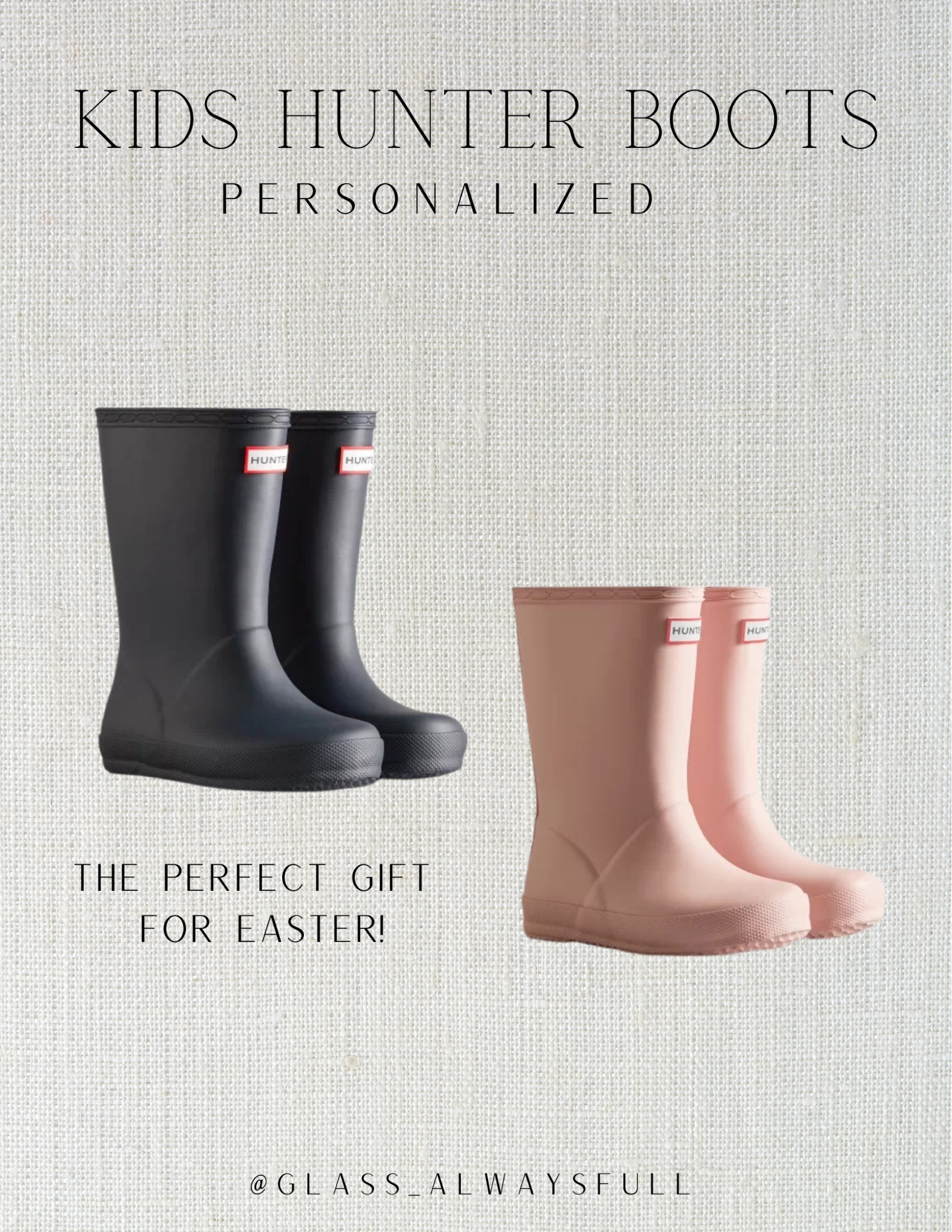 Personalized kids Hunter boots! The perfect gift for Valentine’s Day or Easter! Easter, kids Easter gift, Easter basket filler, toddler girl Easter, toddler boy Easter. Callie Glass 

#LTKbaby #LTKGiftGuide #LTKkids