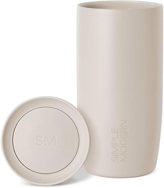 Simple Modern Travel Coffee Mug Tumbler with 360° Lid | Ceramic-Lined Insulated Stainless Steel ... | Amazon (US)