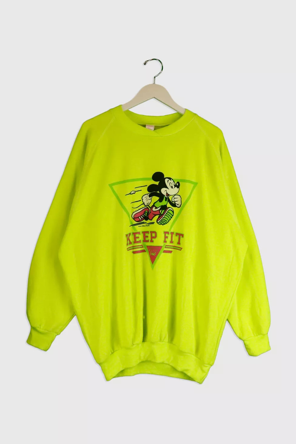 Vintage Disney Mickey Mouse Running Keep Fit Graphic Sweatshirt | Urban Outfitters (US and RoW)