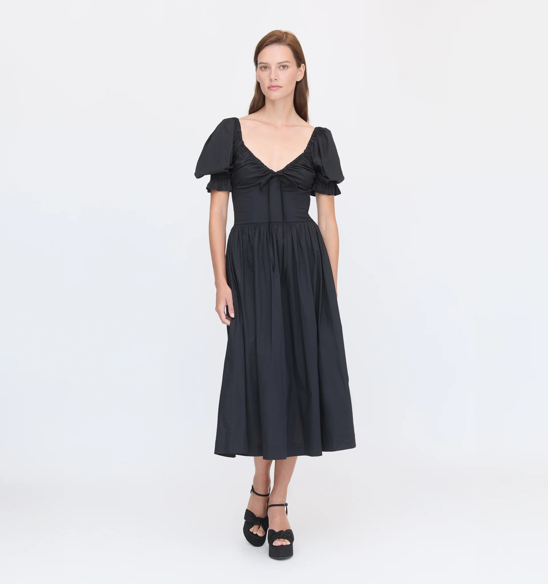 The Ophelia Dress - Black Cotton Voile | Hill House Home US