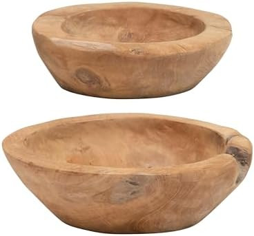 Teakwood Bowls, Set of 2 (Each One Will Vary) | Amazon (US)