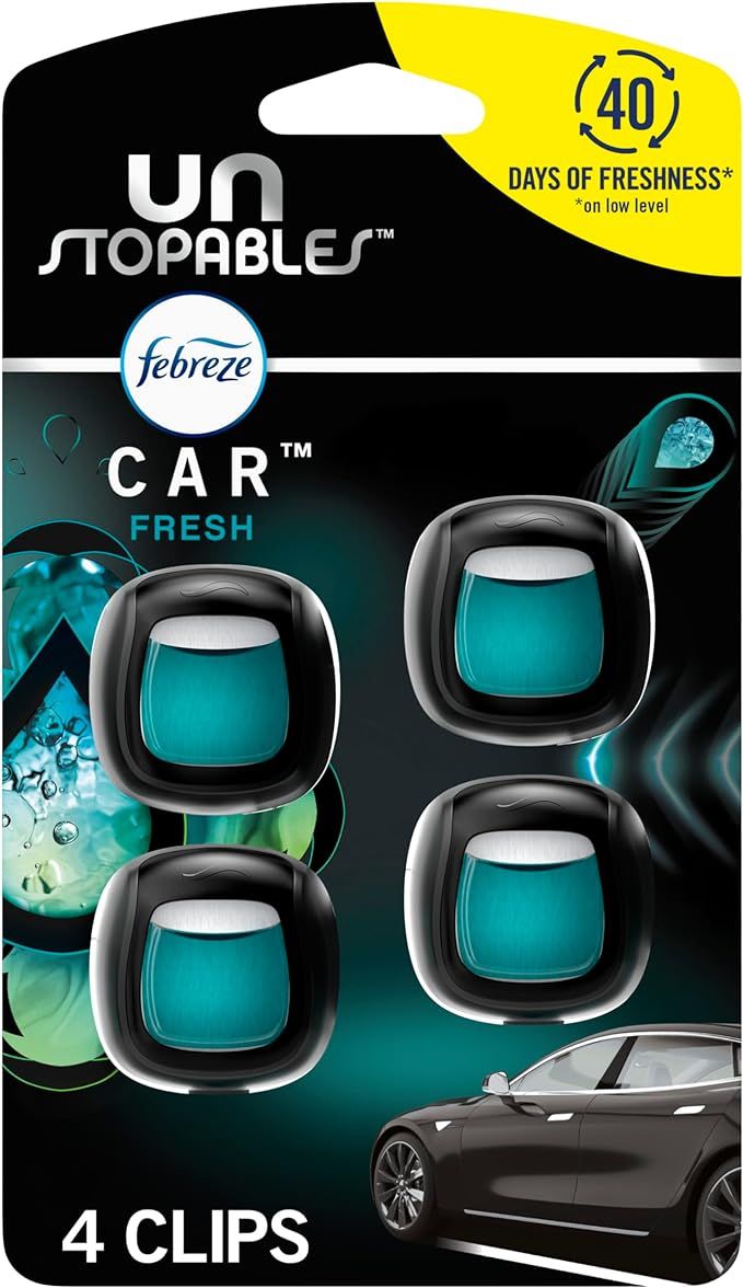 Febreze Unstopables CAR Vent Clips - Drive Stink-Free with Fresh Scent, Long-Lasting Odor Blocker... | Amazon (US)