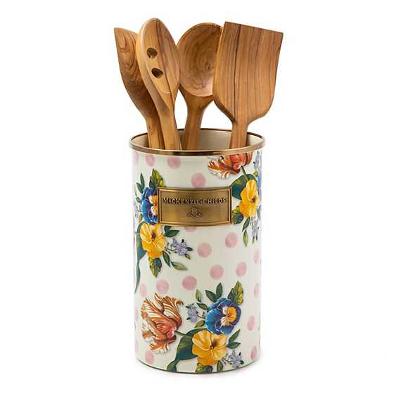 Wildflowers Pink Utensil Holder | MacKenzie-Childs