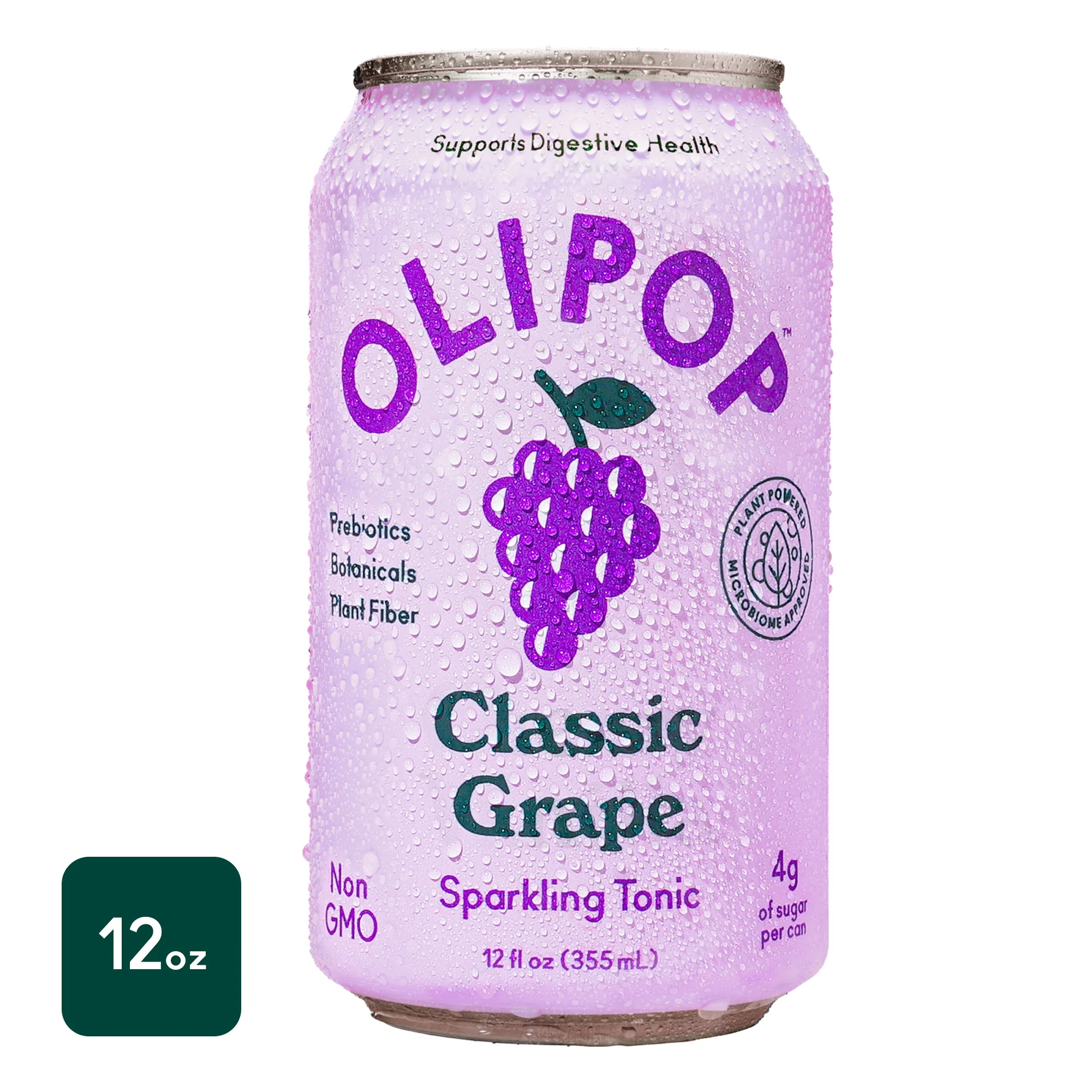 OLIPOP Prebiotic Soda, Classic Grape Flavor, 12 fl oz, Refrigerated | Walmart (US)