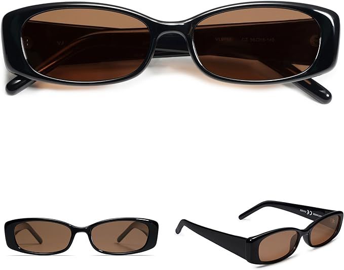 VANLINKER Trendy Small Polarized Rectangle Sunglasses for Women Men Retro 90s Shades VL9787 | Amazon (US)