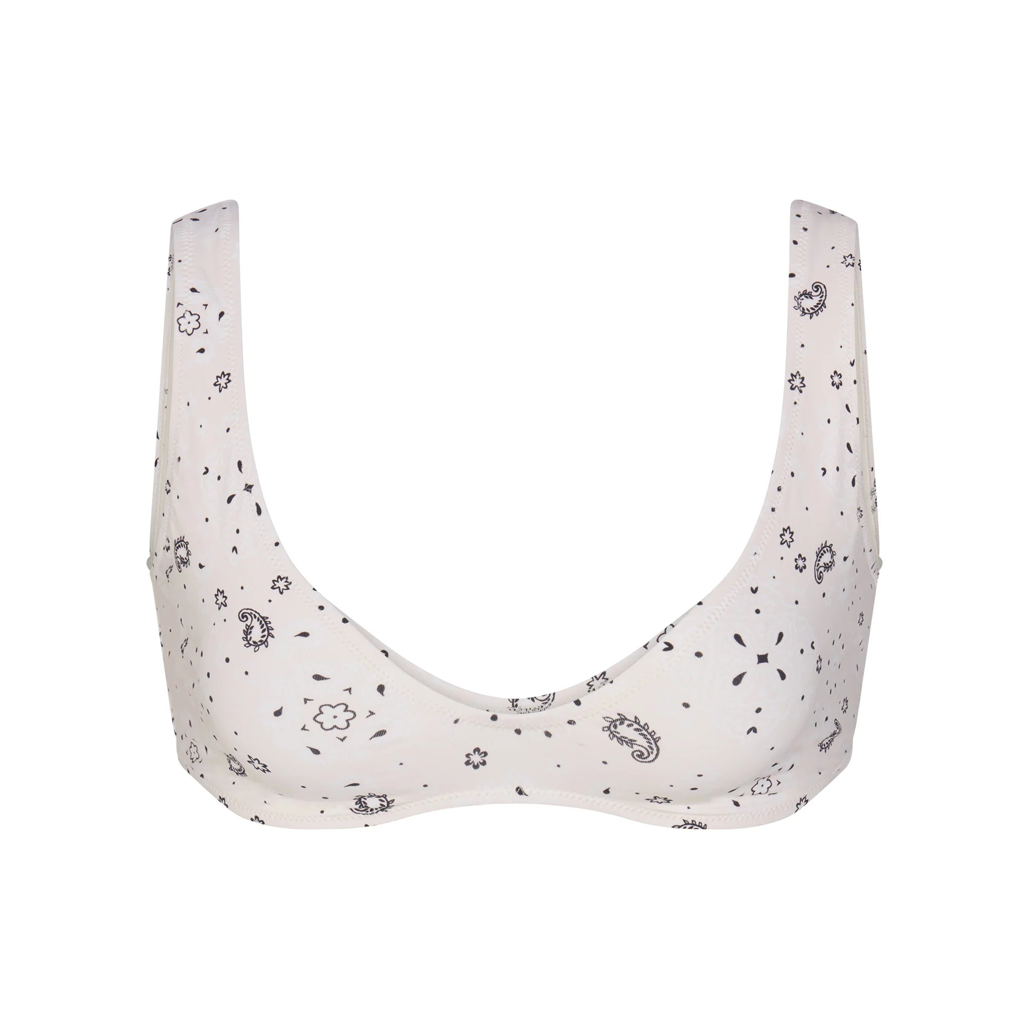 SIGNATURE SWIM PLUNGE BIKINI TOP | ECRU BANDANA PRINT | SKIMS | SKIMS (US)