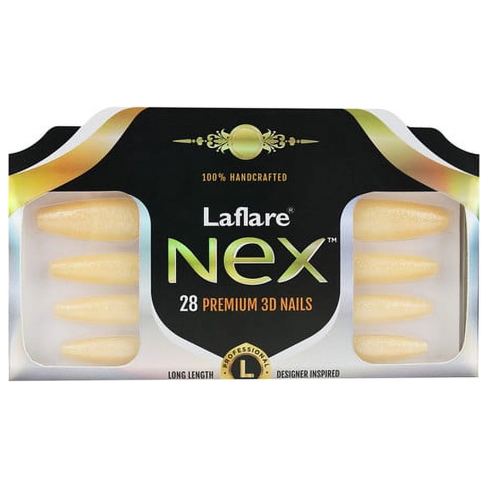 Laflare Handcrafted Press-On Nails Coffin Shape False Nails with Nail Glue (Long) | Walmart (US)