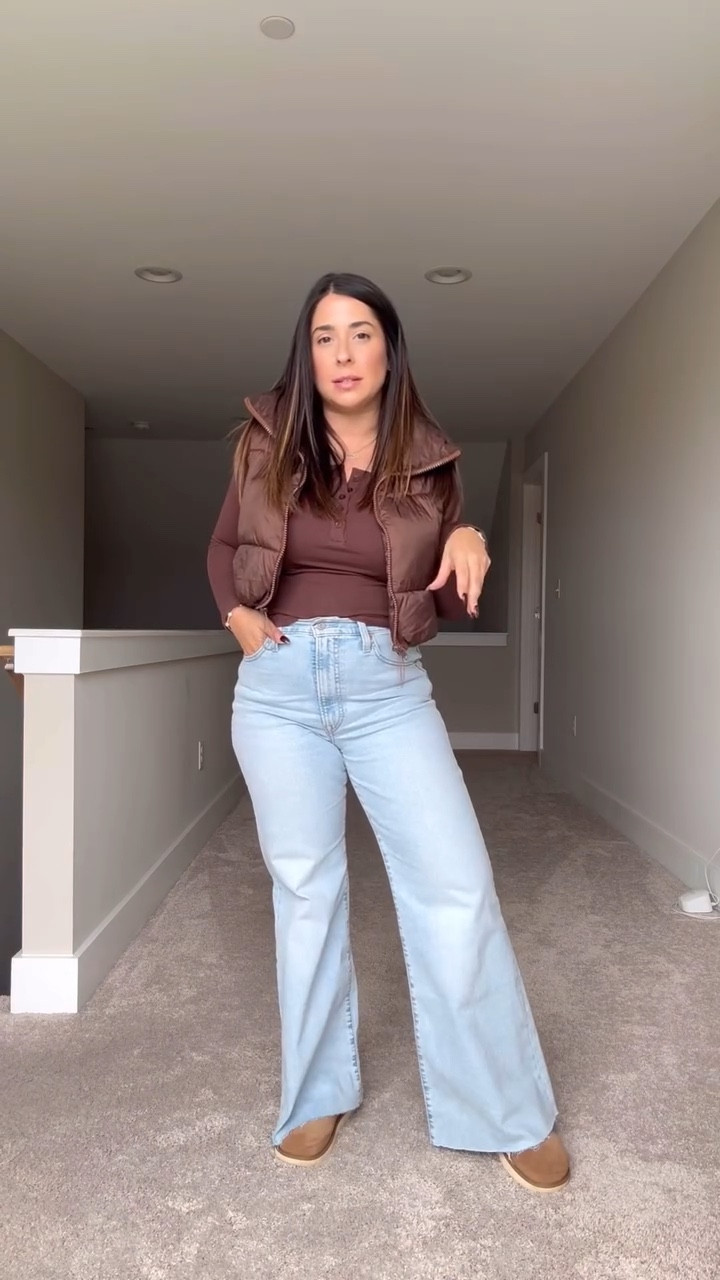 Brown on brown for fall? I think, YES. This is THE Paula look for this season. Everything is from Amazon. I'm wearing a size 28 in these jeans, and a small in the long sleeve and vests. The jeans are super comfortable and have the perfect stretch/structure combo. Obsessed!

Fall outfit, cozy fall outfit, casual fall outfit 

#LTKSeasonal #LTKTravel #LTKStyleTip