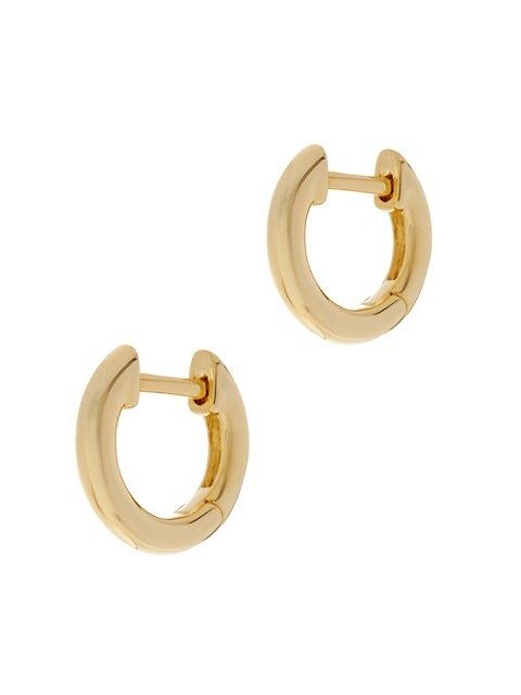 Sicily 14K Gold-Plated Huggie Hoop Earrings | Saks Fifth Avenue