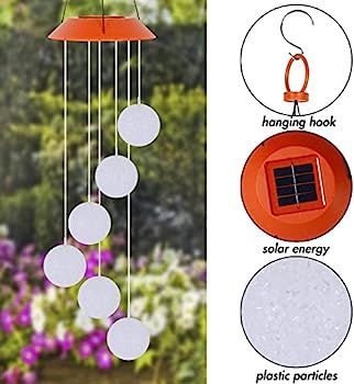 Amazon.com : MorTime LED Solar Hummingbird Wind Chime, 25" Outdoor Hanging Wind Chime for Patio L... | Amazon (US)