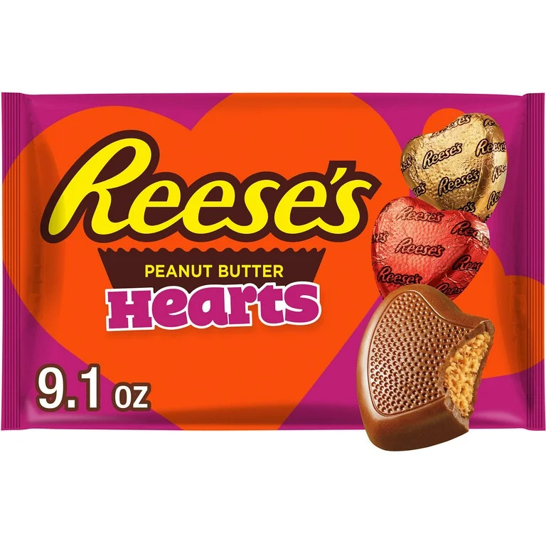 REESE'S Chocolate Peanut Butter Creme Hearts, Valentine's Candy Bag, 9.1 oz | Walmart (US)
