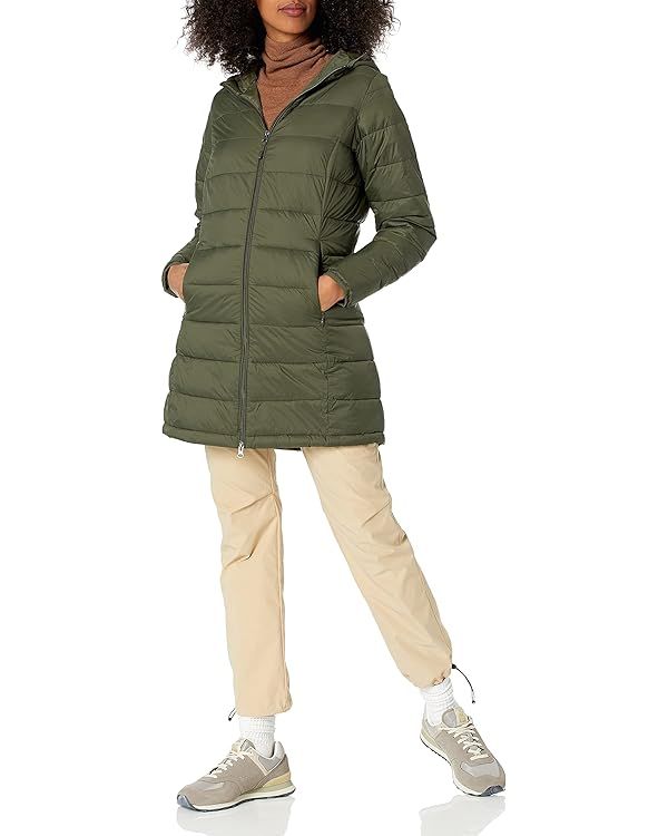 Amazon Essentials Women's Lightweight Water-Resistant Hooded Puffer Coat (Available in Plus Size) | Amazon (US)
