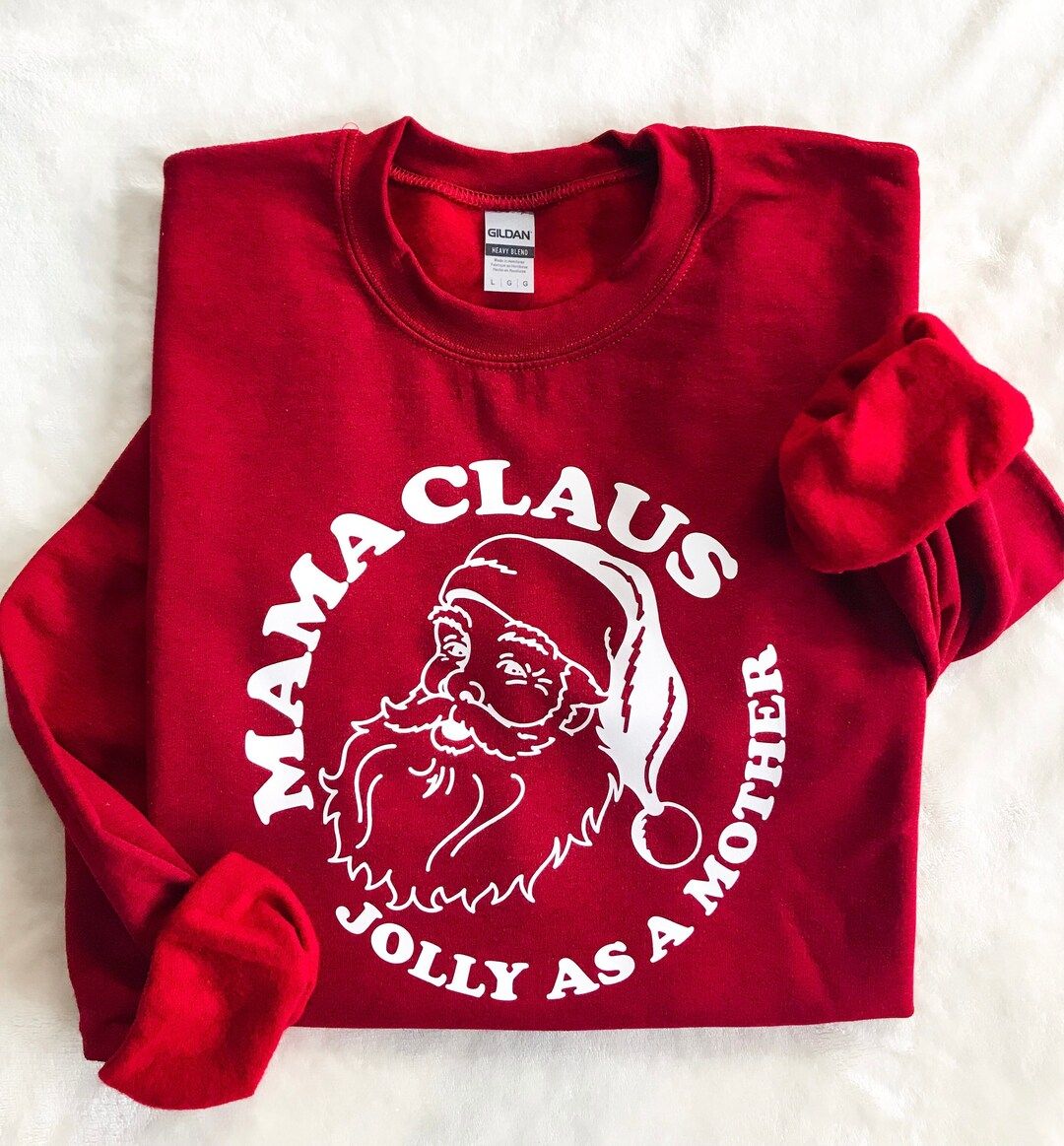 Mama Claus Jolly As A Mother Christmas Sweatshirt, Funny Holiday Crewneck, Funny Christmas Sweats... | Etsy (US)